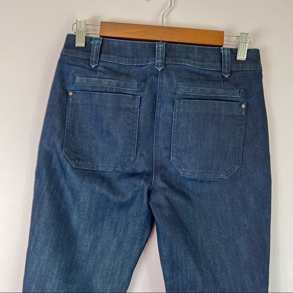 Anthropologie Leifsdottir Dark Denim Cropped Lace Up Jodhpur Riding Jeans 26 - Picture 5 of 12